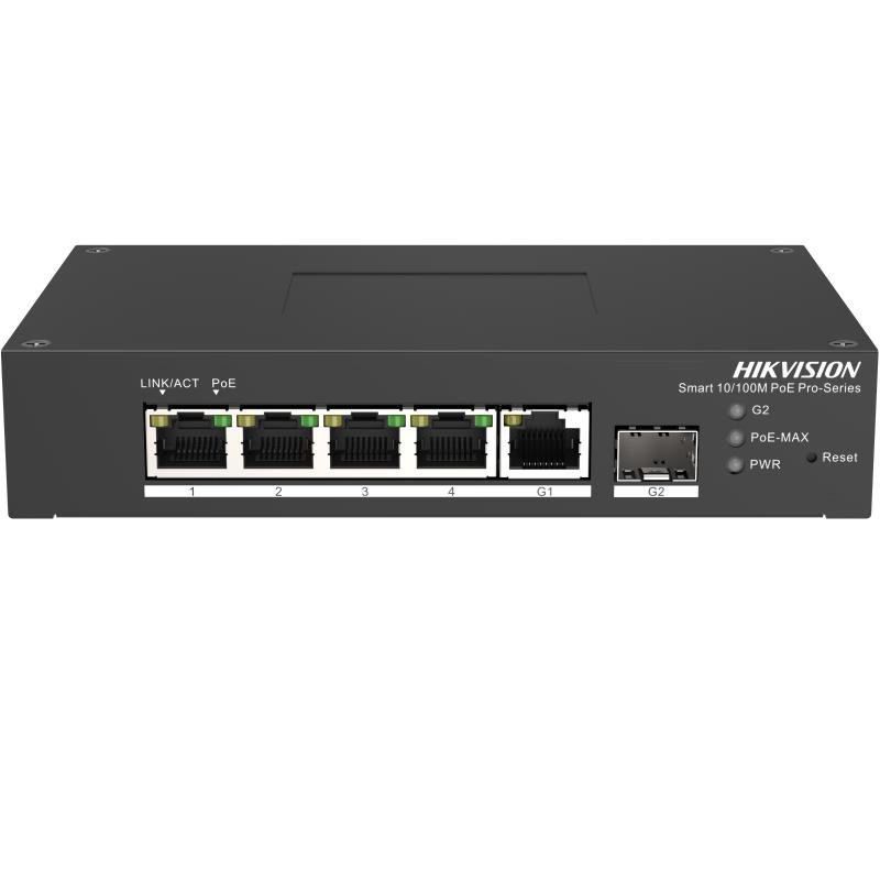 [DS-3T1306P-SI/HS] HIKVISION 4 Port Fast Ethernet Smart Harsh POE Switch with power adapter