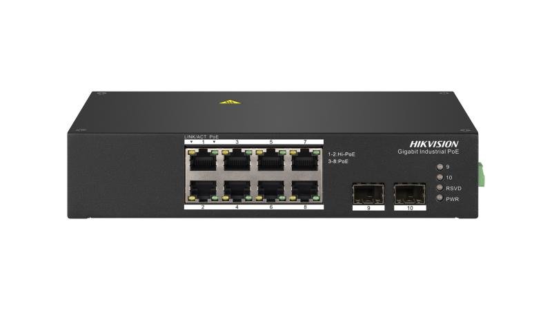 [DS-3T0310HP-E/HS] HIKVISION 8 Port Fast Ethernet Unmanaged Harsh POE Switch