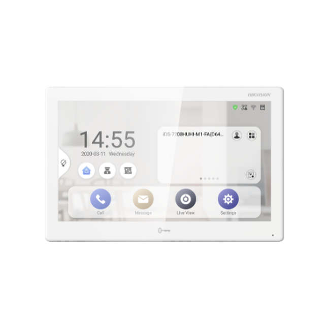 HIKVISION Android Indoor Station (10.1-inch colorful touch screen with resolution 1024 × 600)