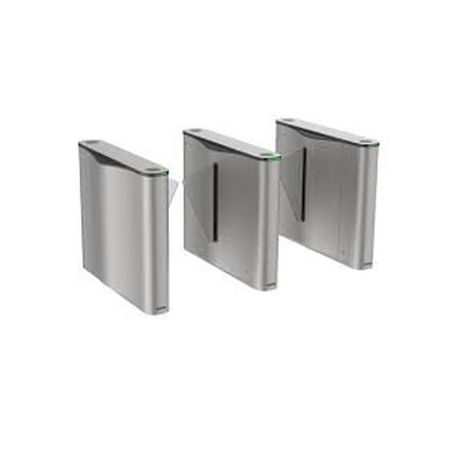 HIKVISION Value Flap Barriers built in card reader and support face device terminal, middle side