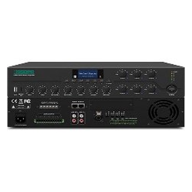 [DMA6500U] 500W 6 Zones Integrated Mixing Amplifier with BT/USB/FM/Chime/Siren/4 Mic/2Aux/ 2 Remote Paging…