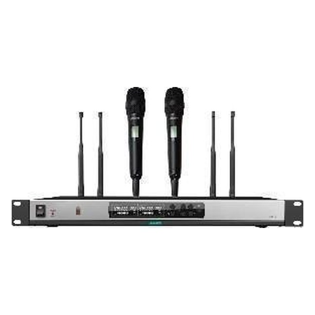 [D5821] True Diversity UHF Wireless Microphone System (2 hand-held mic)