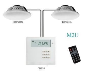 [M2W] Music Amplifier with 2 Ceiling Speakers DM835W x1+DSP5011L x2
