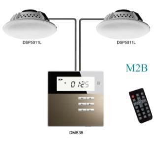 [M2B] Music Amplifier with 2 Ceiling Speakers DM835B x1+AUX5011L x2