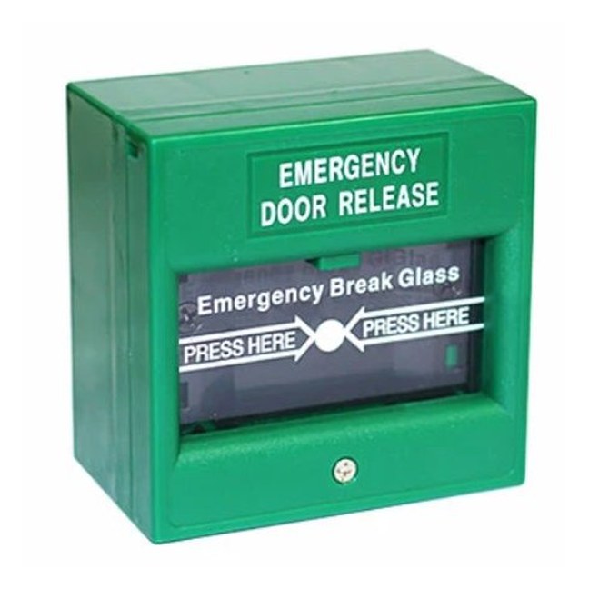 Break Glass Fire Emergency Exit Release (green)