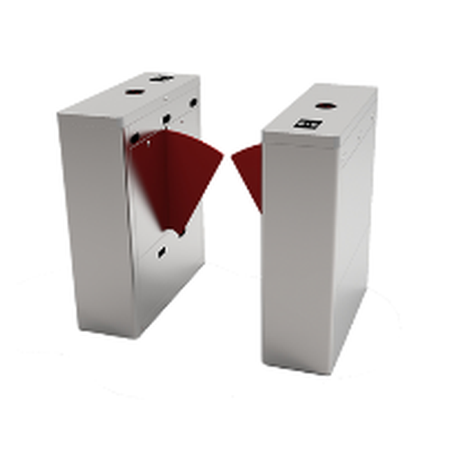 ZKTECO FLAP BARRIER WITH 2 FR1200 AND 1 INBIO260