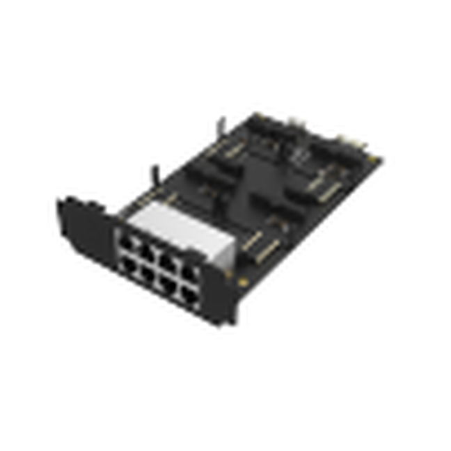 4 onboard module slots and 8 interfaces on the panel