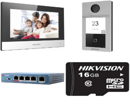 IP video intercom kit - POE with switch .