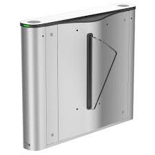 HIKVISION Value Flap Barriers built in card reader and support face device terminal - Right side.