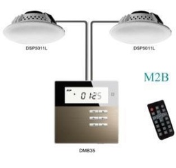 Music Amplifier with 2 Ceiling Speakers DM835B x1+AUX5011L x2