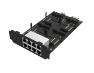4 onboard module slots and 8 interfaces on the panel
