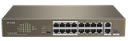 16FE+2GE/1SFP Unmanaged Switch With 16-Port PoE
